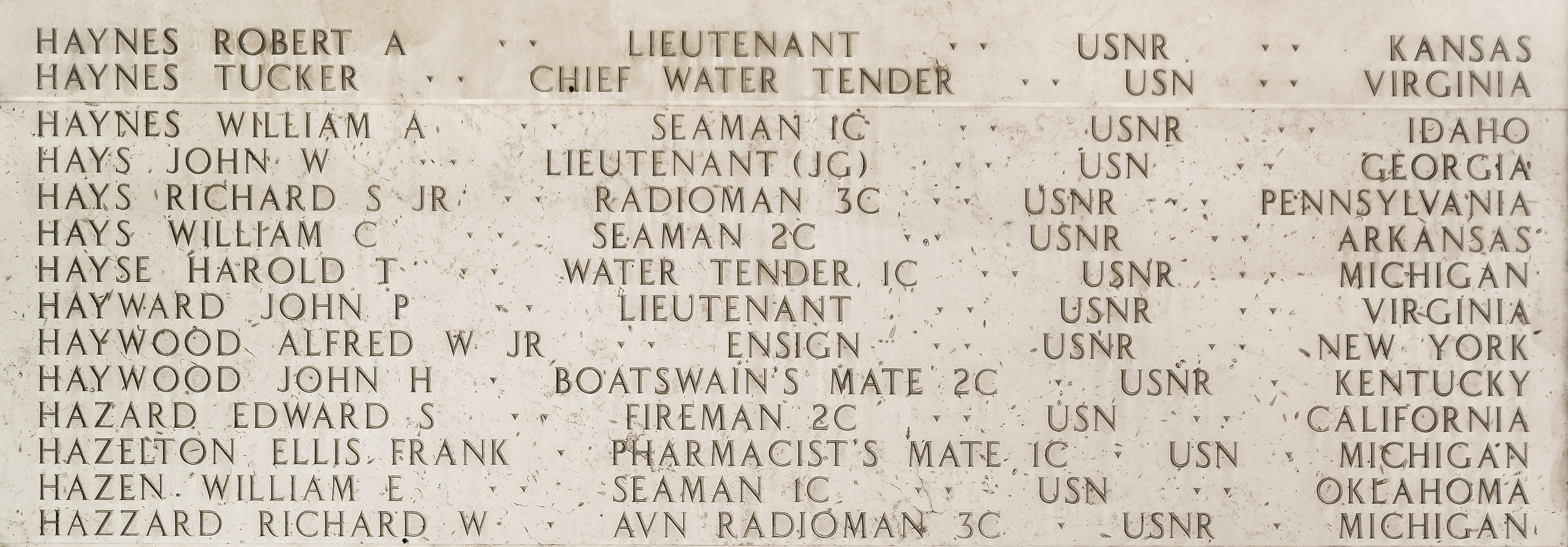 William C. Hays, Seaman Second Class